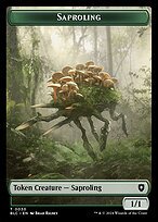 Glossy Finish Bloomburrow Commander Tokens Saproling ( #30 )