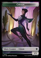 Glossy Finish Bloomburrow Commander Tokens Citizen ( #33 )