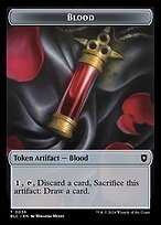 Glossy Finish Bloomburrow Commander Tokens Blood ( #36 )