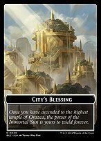 Glossy Finish Bloomburrow Commander Tokens City's Blessing ( #40 )