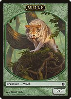 Matte Finish Born of the Gods Tokens Wolf ( #9 )