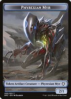 Glossy Finish The Brothers' War Commander Tokens Phyrexian Myr ( #5 )