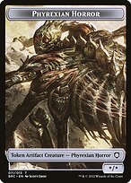 Glossy Finish The Brothers' War Commander Tokens Phyrexian Horror ( #11 )