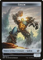 Matte Finish The Brothers' War Tokens Golem ( #6 )