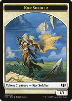 Glossy Finish Commander 2014 Tokens Kor Soldier ( #4 )