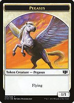 Glossy Finish Commander 2014 Tokens Pegasus ( #5 )