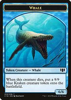 Glossy Finish Commander 2014 Tokens Whale ( #10 )