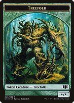 Glossy Finish Commander 2014 Tokens Treefolk ( #25 )
