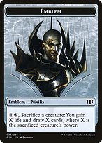 Glossy Finish Commander 2014 Tokens Ob Nixilis of the Black Oath Emblem ( #35 )