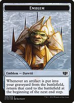 Glossy Finish Commander 2014 Tokens Daretti, Scrap Savant Emblem ( #36 )