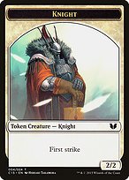 Matte Finish Commander 2015 Tokens Knight ( #4 )
