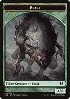 Matte Finish Commander 2015 Tokens Beast ( #13 )