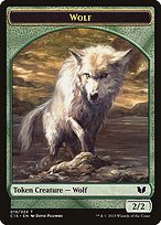 Matte Finish Commander 2015 Tokens Wolf ( #19 )