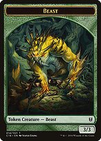 Glossy Finish Commander 2016 Tokens Beast ( #14 )