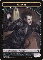 Matte Finish Commander 2017 Tokens Vampire ( #4 )