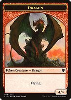 Matte Finish Commander 2017 Tokens Dragon ( #6 )