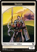 Glossy Finish Commander 2018 Tokens Soldier ( #6 )