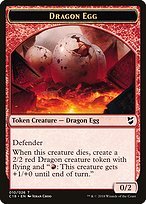 Glossy Finish Commander 2018 Tokens Dragon Egg ( #10 )