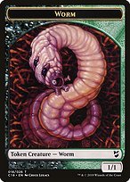 Glossy Finish Commander 2018 Tokens Worm ( #18 )