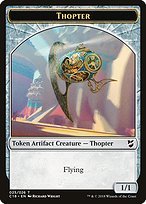 Glossy Finish Commander 2018 Tokens Thopter ( #25 )