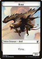 Matte Finish Commander 2019 Tokens Bird ( #1 )
