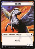 Matte Finish Commander 2019 Tokens Pegasus ( #4 )