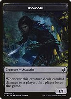Matte Finish Commander 2019 Tokens Assassin ( #9 )