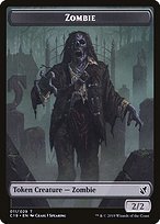 Matte Finish Commander 2019 Tokens Zombie ( #11 )