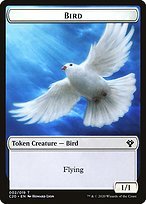 Glossy Finish Commander 2020 Tokens Bird ( #2 )