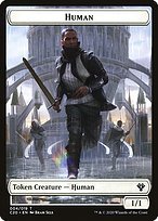 Glossy Finish Commander 2020 Tokens Human ( #4 )