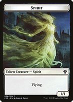 Glossy Finish Commander 2020 Tokens Spirit ( #6 )