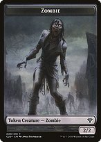 Glossy Finish Commander 2020 Tokens Zombie ( #9 )