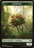 Glossy Finish Commander 2020 Tokens Saproling ( #14 )