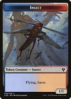 Glossy Finish Commander 2020 Tokens Insect ( #18 )
