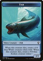Glossy Finish Commander 2021 Tokens Fish ( #3 )