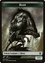 Glossy Finish Commander 2021 Tokens Beast ( #10 )