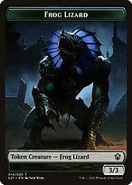 Glossy Finish Commander 2021 Tokens Frog Lizard ( #14 )