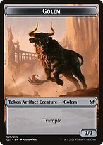 Glossy Finish Commander 2021 Tokens Golem ( #26 )