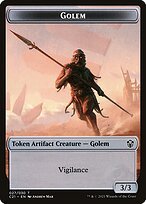 Glossy Finish Commander 2021 Tokens Golem ( #27 )