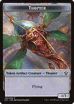 Glossy Finish Commander 2021 Tokens Thopter ( #29 )
