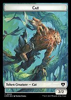 Glossy Finish Commander Masters Tokens Cat ( #5 )