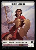 Glossy Finish Commander Masters Tokens Human Soldier ( #6 )
