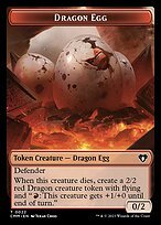 Glossy Finish Commander Masters Tokens Dragon Egg ( #22 )