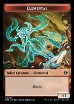Glossy Finish Commander Masters Tokens Elemental ( #24 )