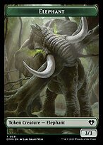 Glossy Finish Commander Masters Tokens Elephant ( #31 )