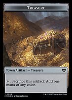 Glossy Finish Commander Masters Tokens Treasure ( #48 )