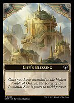 Glossy Finish Commander Masters Tokens City's Blessing ( #49 )
