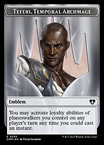 Glossy Finish Commander Masters Tokens Teferi, Temporal Archmage Emblem ( #53 )