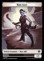 Glossy Finish Commander Masters Tokens Kor Ally ( #64 )