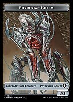 Glossy Finish Commander Masters Tokens Phyrexian Golem ( #76 )